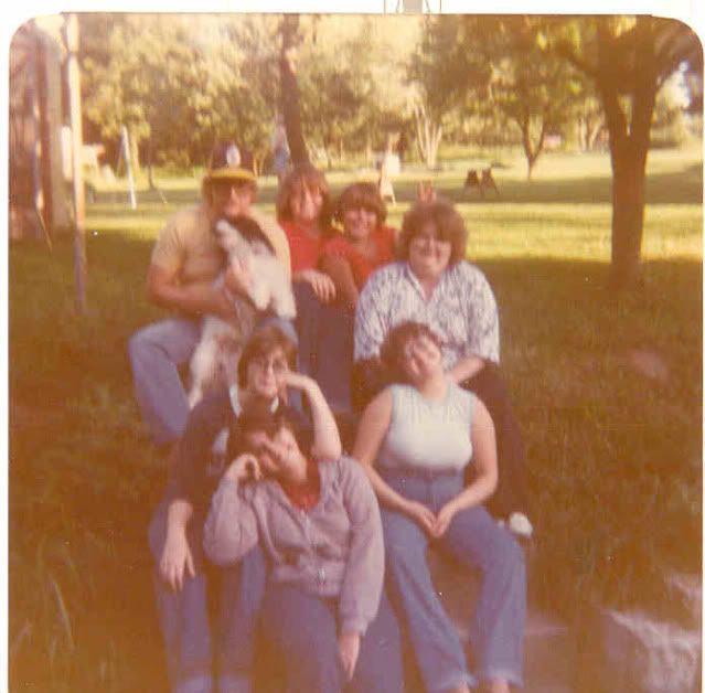 Family reunion at Aunt Timmie's in 1983