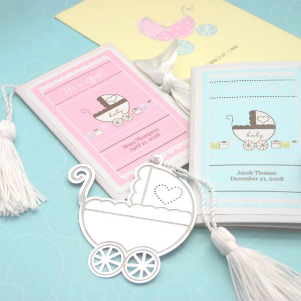 Marked With Love Baby Carriage Bookmark Baby Shower Faovr/Birth Annoucement
