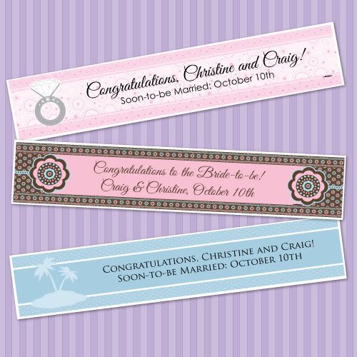 PERSONALIZED BANNER for Wedding or Bridal Shower 1x5