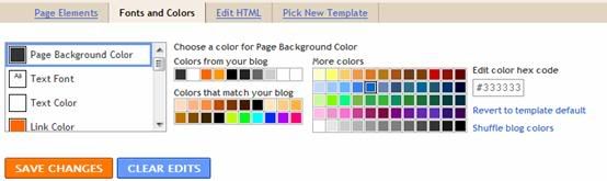 How to manage Fonts and Colors in Blogger