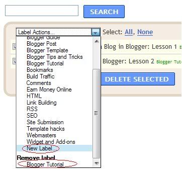 How to add new labels or remove labels in Blogger