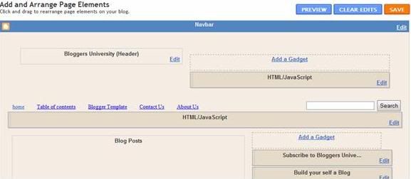 How to manage Page elements in Blogger