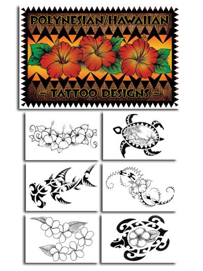  little inspiration for a Polynesian Hawaiian or Tribal tattoo design