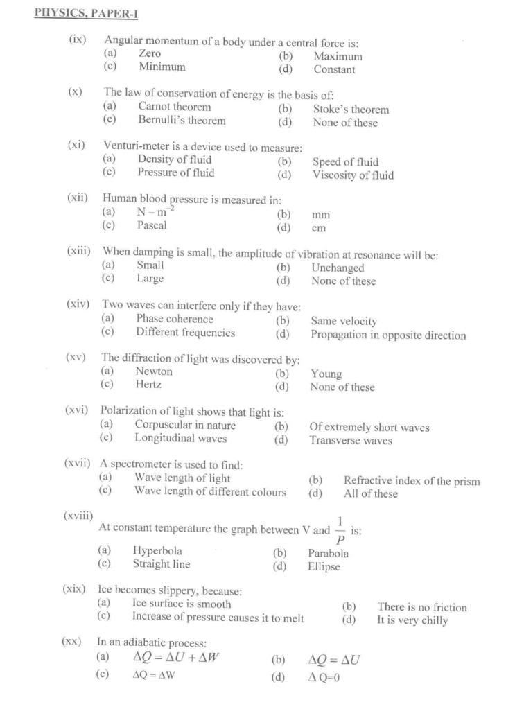 High school physics research paper topics