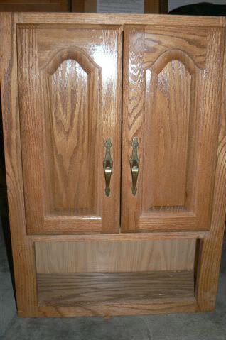 Oak Solid Door Real Wood Medicine Cabinet