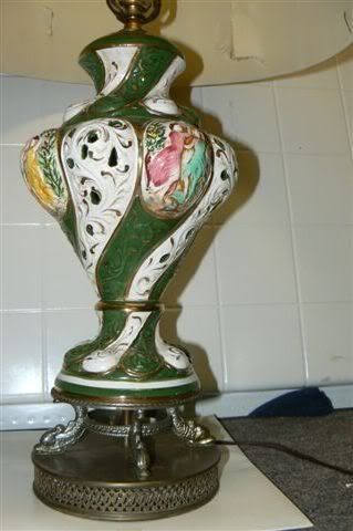 Unique Antique Lamp With Gold Details