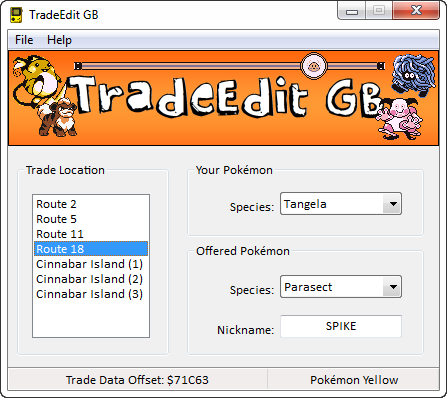  Utilities - Pokémon Red/Blue Trainer Editor
