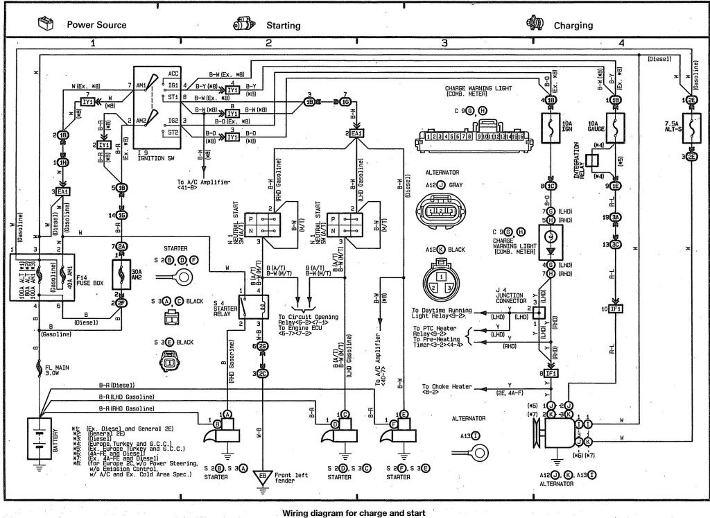 toyota starlet alternator wiring diagram #2