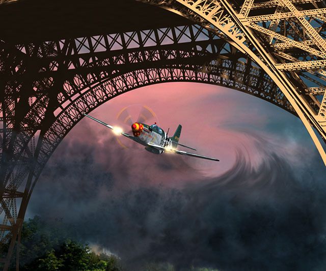 Mustang Bajo la Torre Eiffel