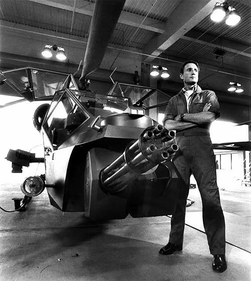 xplanes - Actor Roy Scheider with Blue Thunder (modified Aérospatiale Gazelle), 1982