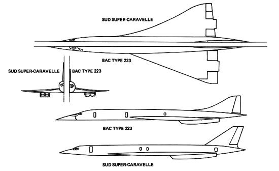 Super Caravelle vs Bristol 223