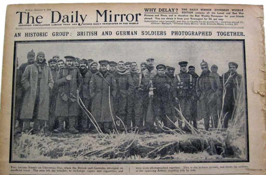 Portada del Daily Mirror del 5 de Enero de 1915