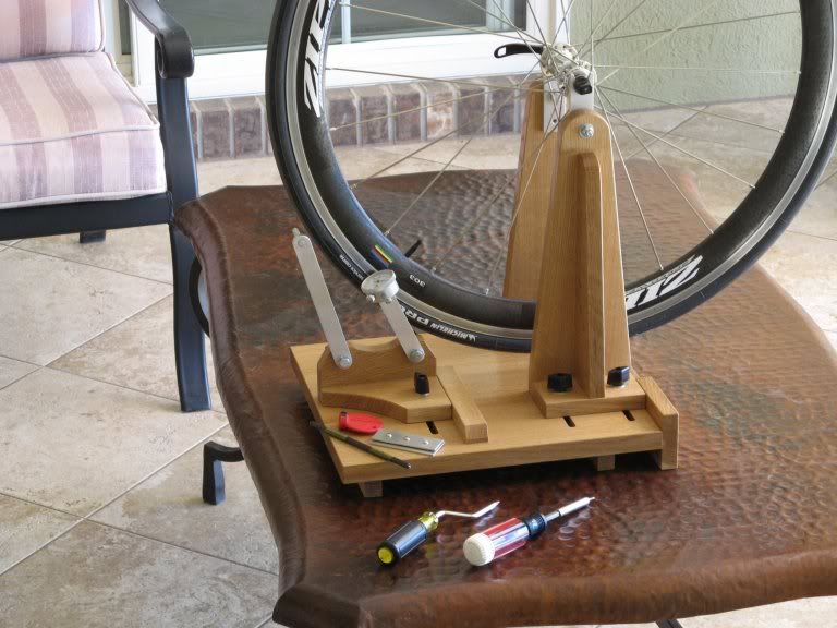 homemade wheel truing stand