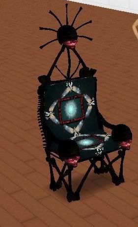 Red Eyed skull Throne