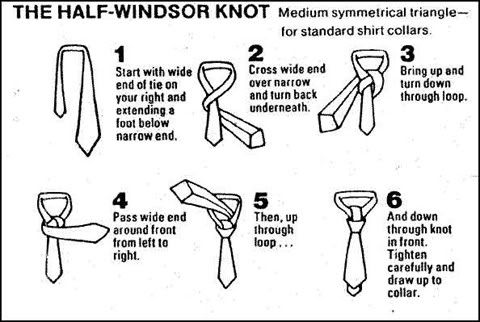 You can learn How to Tie a Tie to be precise a Windsor Knot with the very 