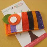 Halloween Candy Stripes ~ Slip Covered Snap Clip