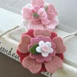 Felt Flower Hair Clips - You Choose Backing - Many Colors