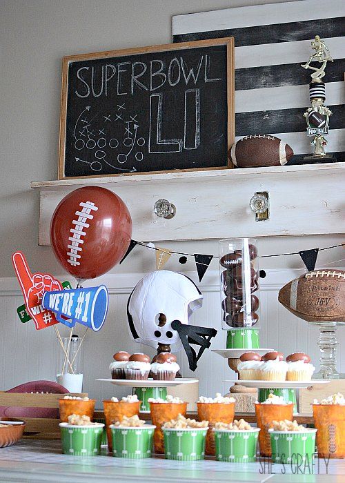 She's crafty: Superbowl party