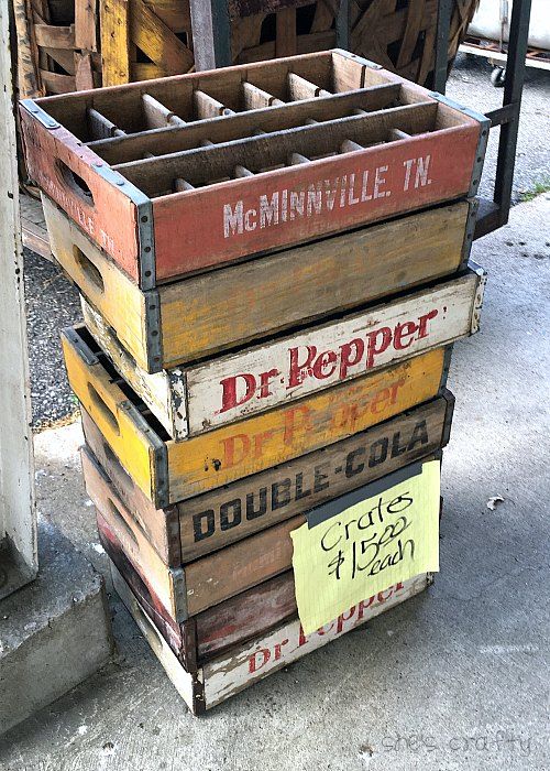 10 tips for success at the Nashville Flea Market - Nashville Tennessee Flea Market - wooden soda crates