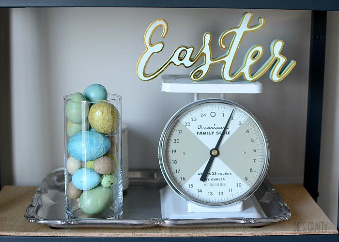 easter decor, vintage scale, egg