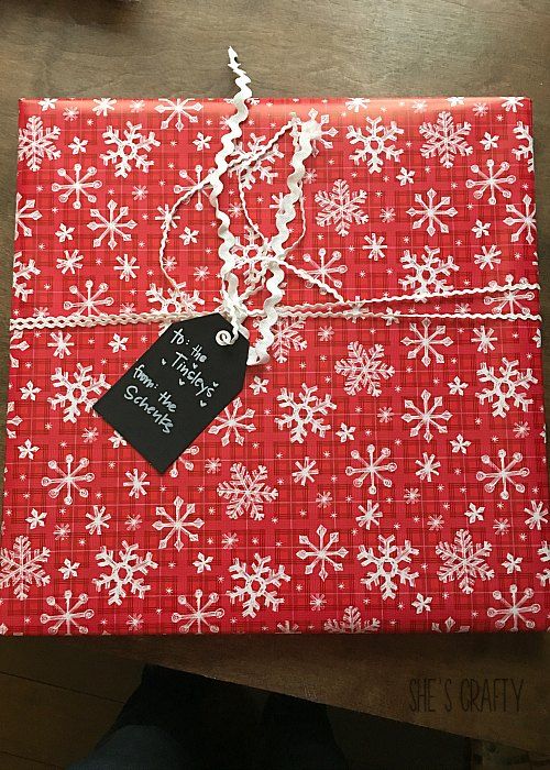 snowflake gift wrap from Hobby Lobby