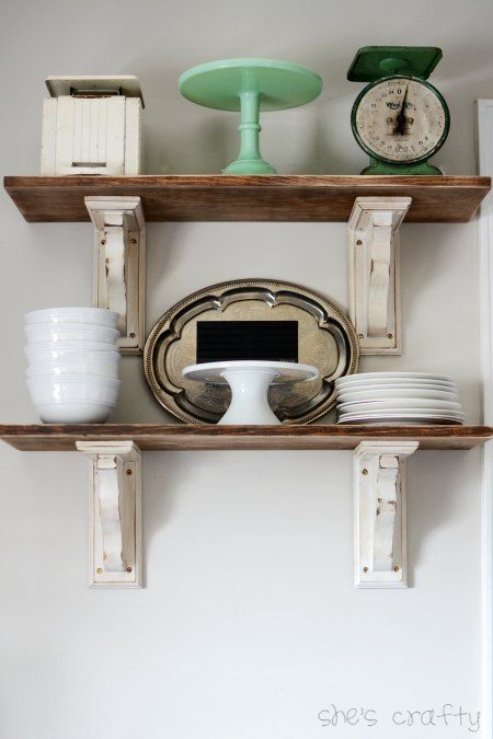 How to make and hang open kitchen shelves