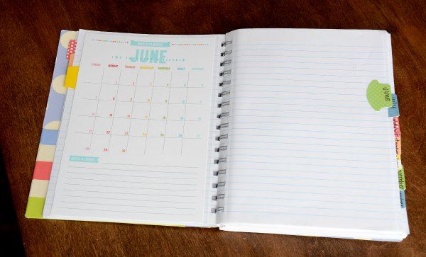 add tabs to notebook for  DIY planner