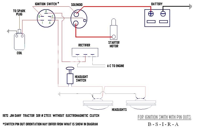 Ford tractor ignition switch diagram
