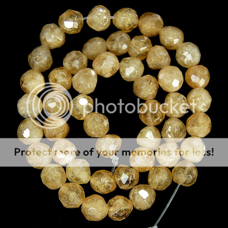 8x9mm Natural Faceted Yellow Citrine Nugget Beads 16  