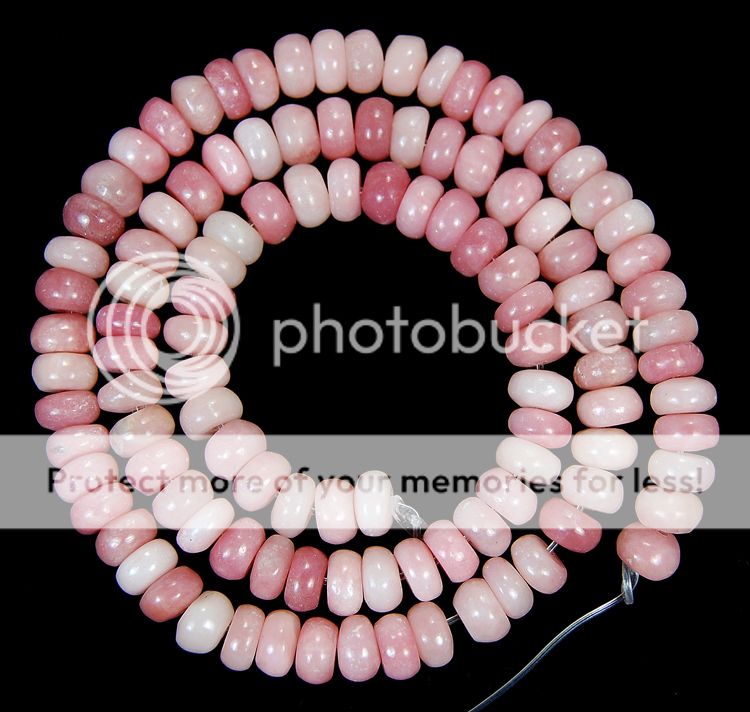 4x6mm Pink Opal Rondelle Beads 15.5  