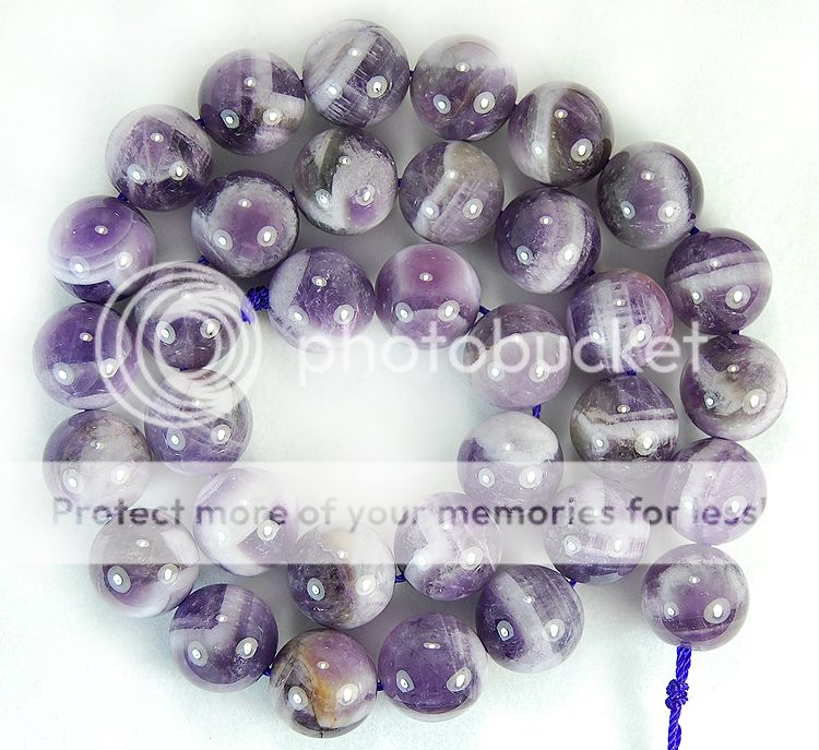 12mm Natural Dog Teeth Amethyst Round Beads 16  