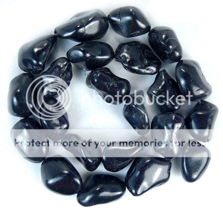 12x18mm Black Turquoise Nugget Beads 16  