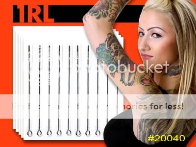 Tattoo Supplies SINGLE pre sterilized needles BOX OF 50 singles fine 