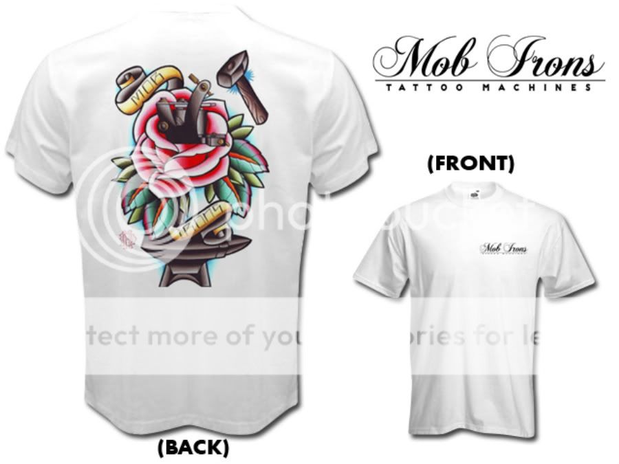 MADE IN AMERICA Tattoo Macine Mob Irons Ed Hardy inspired T Shirt Mens 