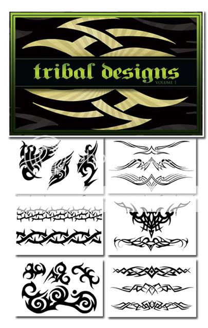 Tattoo Supplies reference book flash Tribal Designs  
