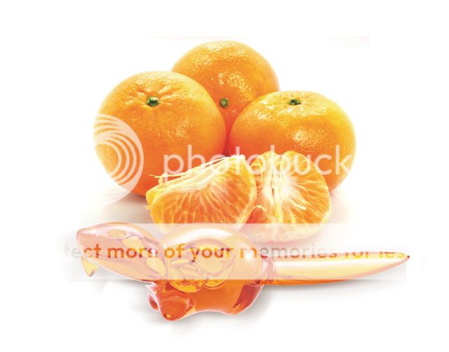 Koziol Bo Mandarin Orange Peeler   Transparent Red  