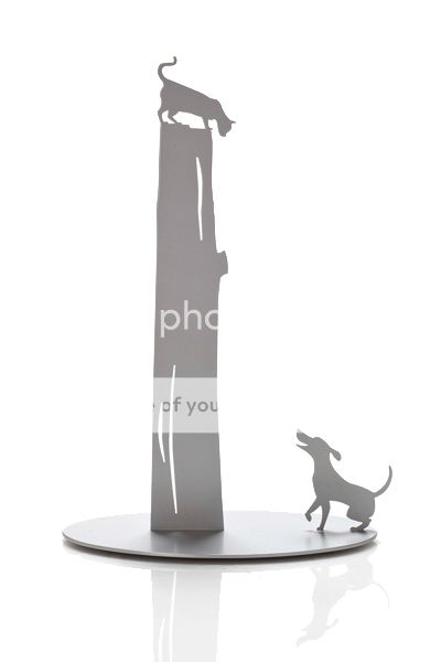 ARTORI Design Cat & Dog Steel Metal Paper Towel Holder Countertop 