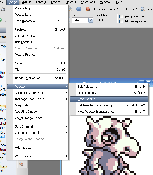 [PokeCommunity.com] An easy way to use colors for Paint Shop Pro X